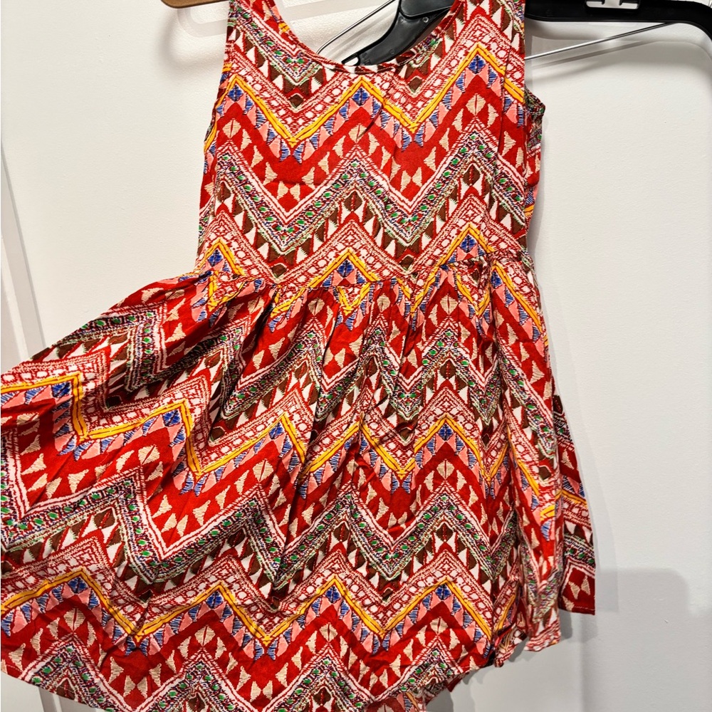 Anthropologie Red Patterned Dress - Picture 1 of 5
